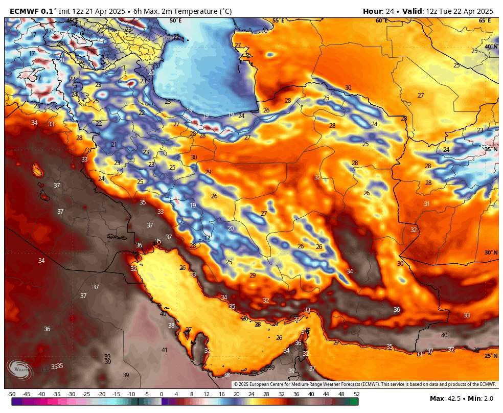 نقشه گرما در کشور