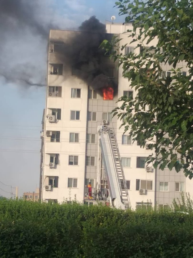 آتش سوزی در تهران