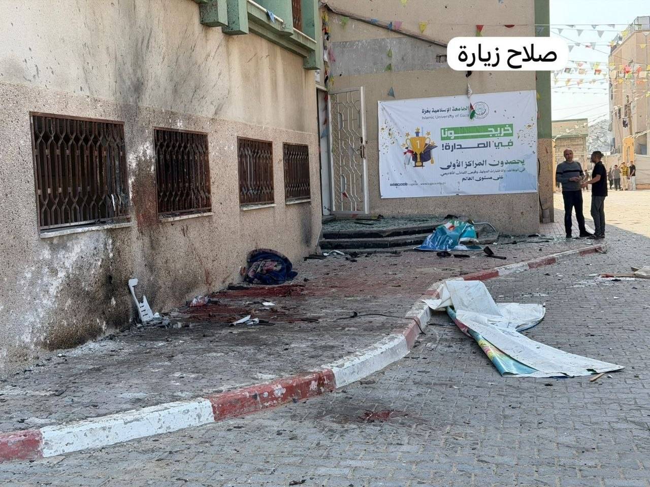 ۳ شهید در دومین حمله پهپادی به دانشگاه اسلامی غزه  (3)