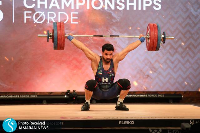 وزنه برداری قهرمانی جهان علیرضا معینی