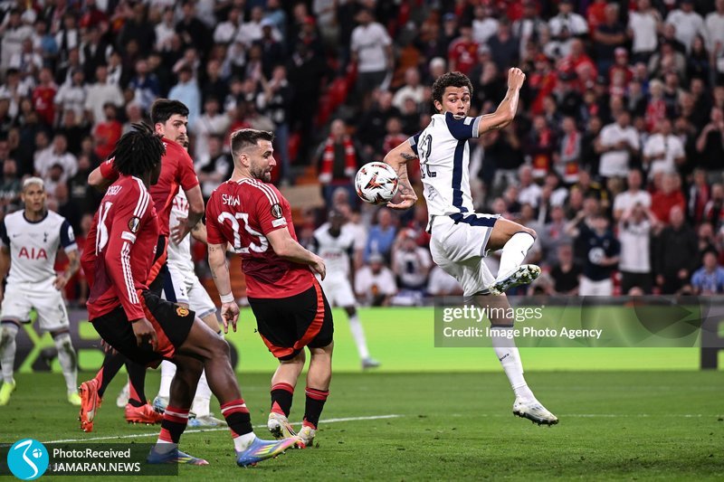 فینال لیگ اروپا منچستریونایتد تاتنهام منچستریونایتد برنان جانسن