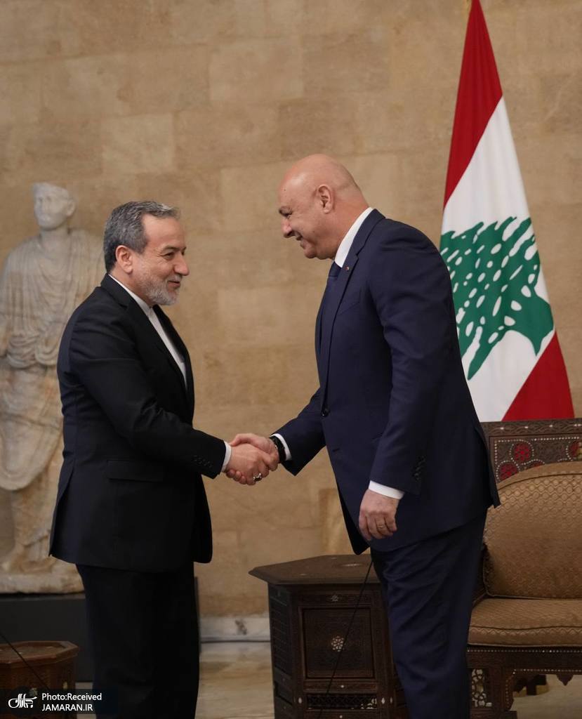 دیدار و گفتگوی وزیر امور خارجه ایران و جوزف عون رئیس جمهور لبنان در بیروت (1)