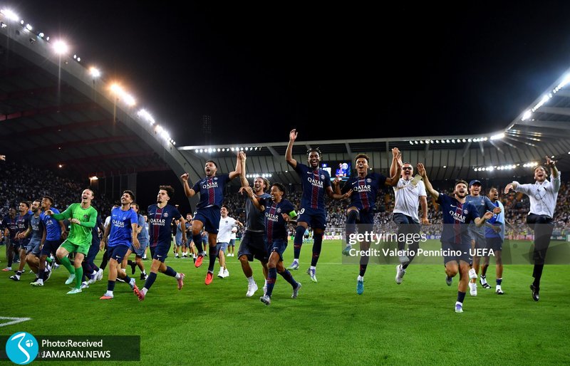 جشن قهرمانی پاری سن ژرمن در سوپرکاپ اروپا