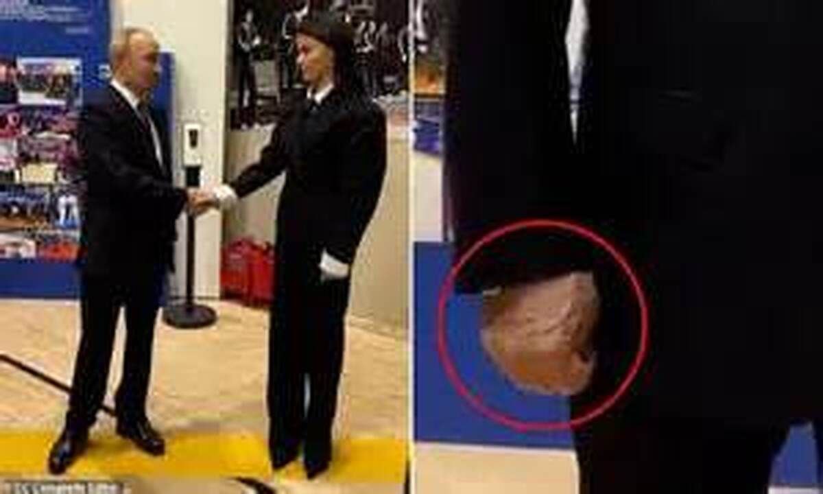 دست دادن پوتین با یک خانم جنجالی شد