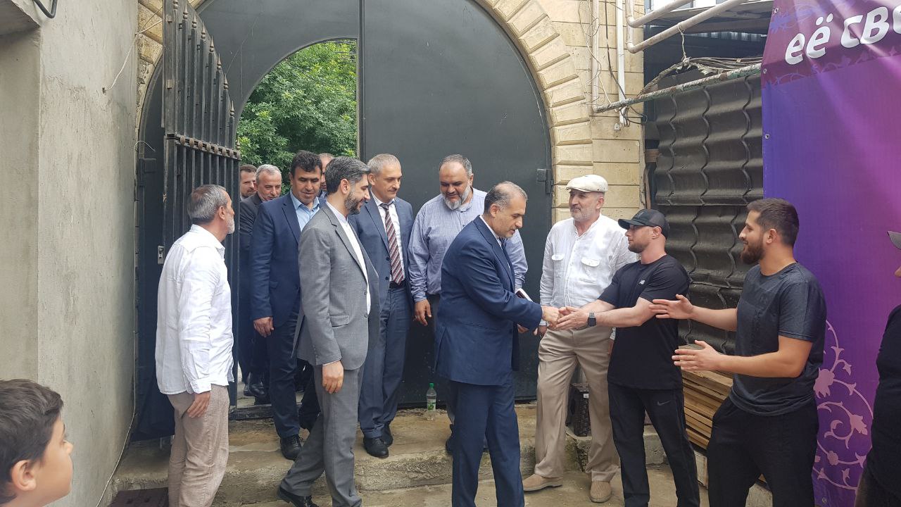 بازدید سفیر ایران در روسیه از مسجد جامع خامنه ماخاچ قلعه