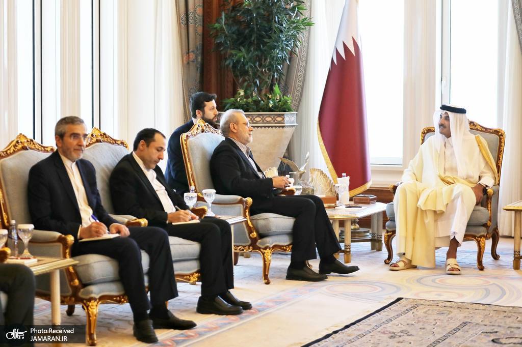 دیدار و گفت و گوی علی لاریجانی با امیر قطر (4)