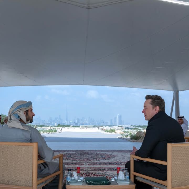 سفر ایلان ماسک به دبی و دیدار با ولیعهد (4)
