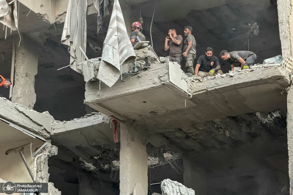 تصاویر دیگری از حمله رژیم صهیونیستی به ضاحیه جنوبی بیروت (2)