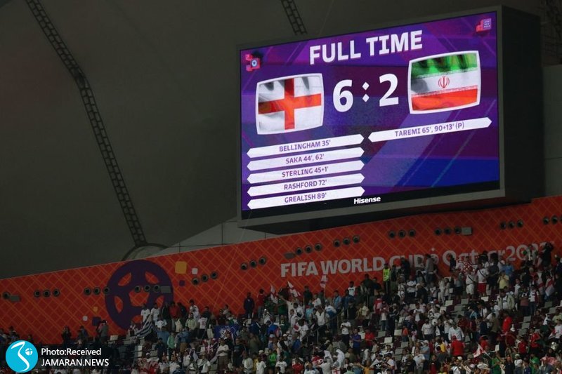 نتیجه تیم ملی فوتبال ایران انگلیس جام جهانی 2022