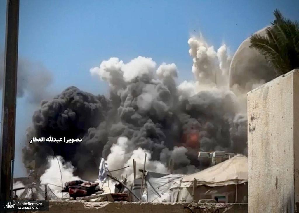 لحظه بمباران یک مسجد توسط اسرائیل در غزه (4)
