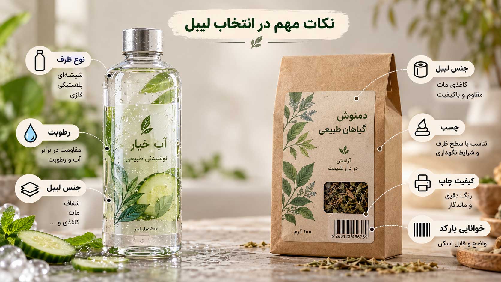 لیبل کاغذی بهتر است یا شفاف؟ تفاوت انواع لیبل در بستهبندی (2)