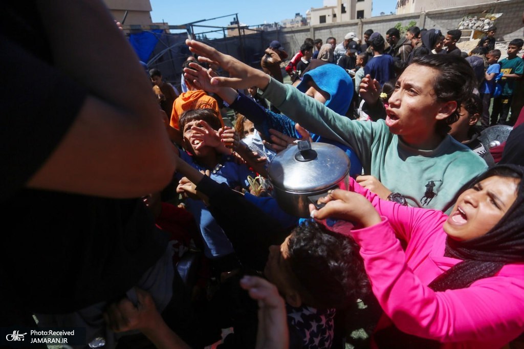 صف غذا در غزه