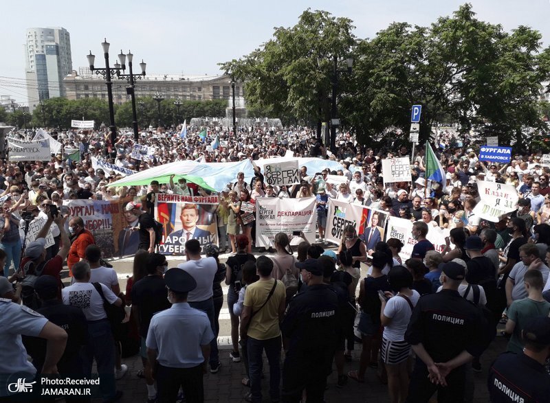 اعتراض‌ها به بازداشت فرماندار خاباروفسک به خیابان‌های مسکو سرایت کرد