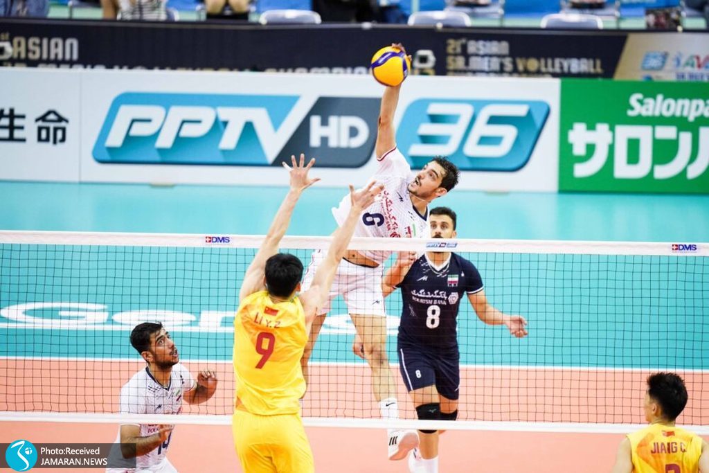 علی اصغ مجرد تیم ملی والیبال ایران - چین قهرمانی آسیا