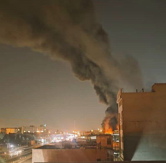 آتش در انبار ۵۰۰ متری ضایعات خیابان دماوند