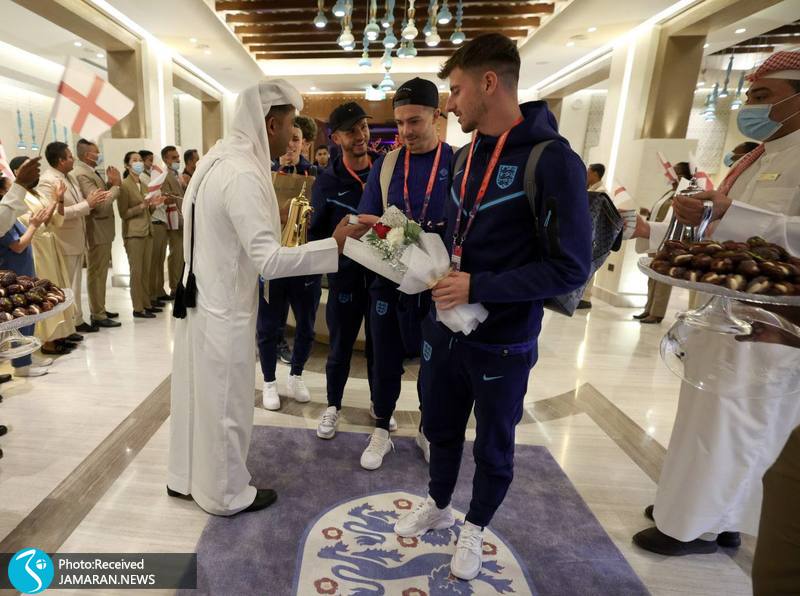 استقبال از کاروان تیم ملی انگلیس در قطر