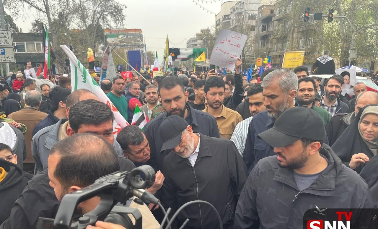 حضور سردار قاآنی در راهپیمایی روز قدس در تهران
