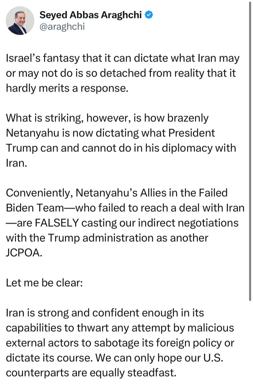 پاسخ عراقچی به تهدیدهای جدید نتانیاهو