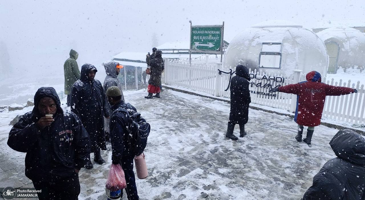 بارش برف تازه در کشمیر هند 4