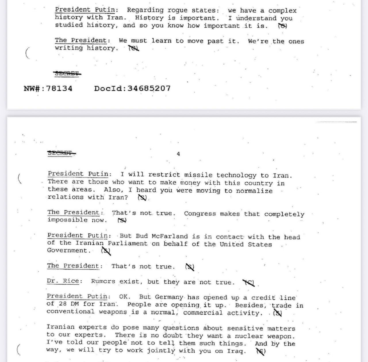 سند منتشر شده در آرشیو امنیت ملی آمریکا