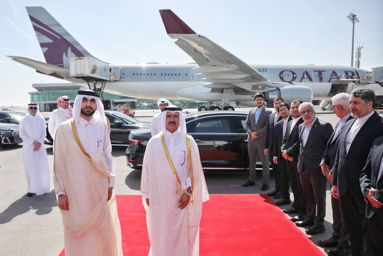 لاریجانی وارد قطر شد (1)