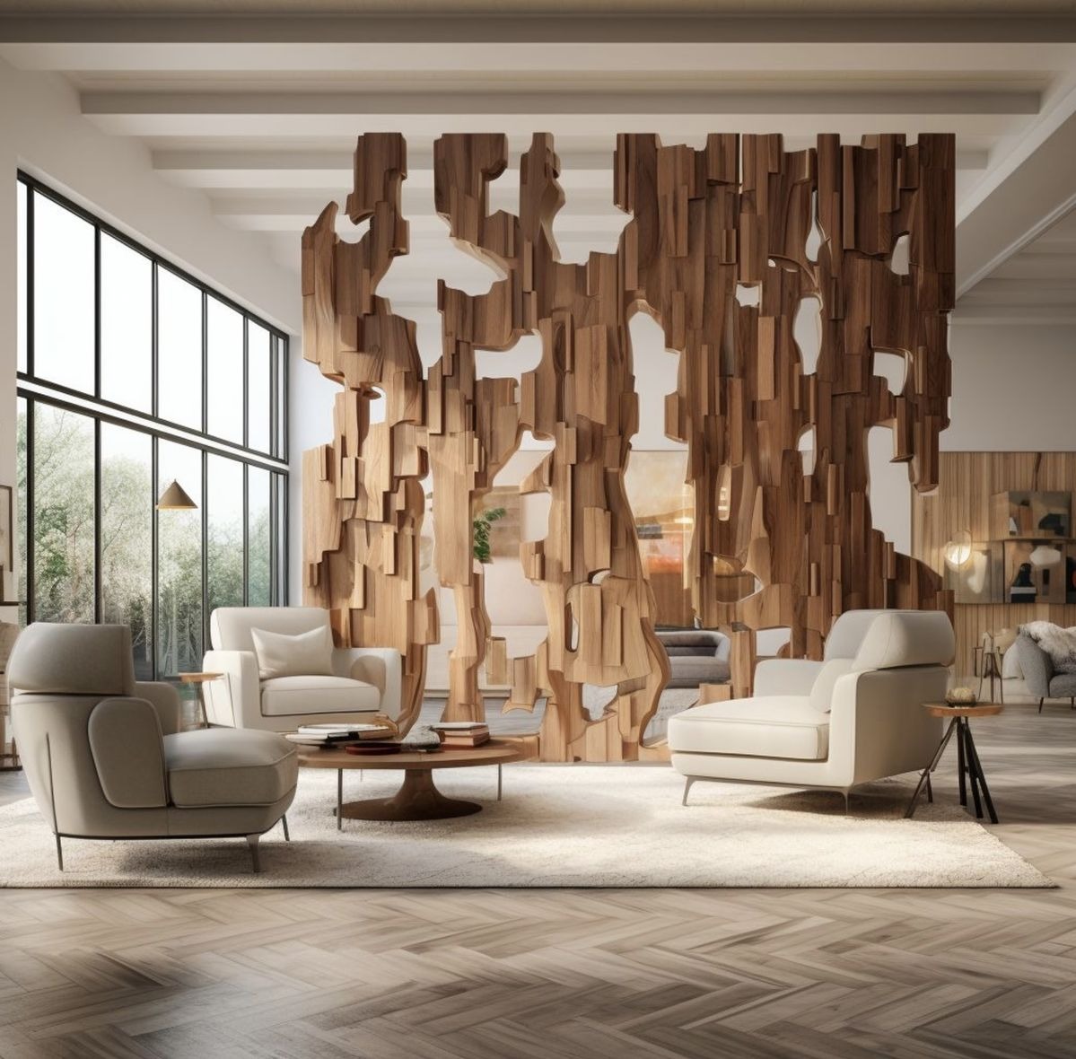 پارتیشن اداری با دیزاین بیوفیلیک (2)