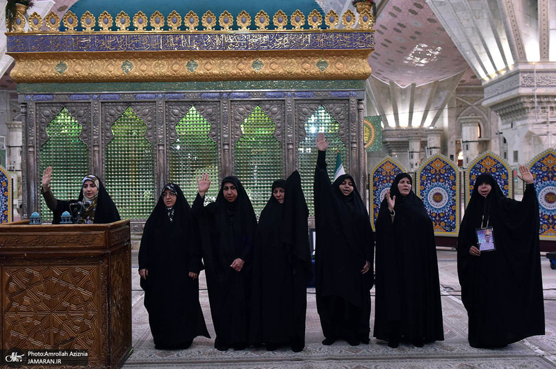 آئین هم عهدی بانوان مراکز تعالی طرح شهید آرمان علی وردی در حرم امام خمینی