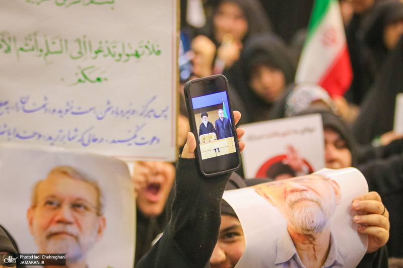 مراسم استقبال و وداع با پیکر مطهر شهید علی لاریجانی در قم