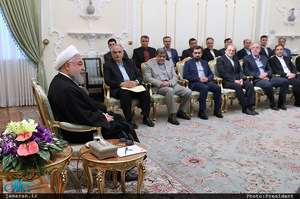 دیدار نوروزی حسن روحانی با جمعی از کارگزاران نظام و مدیران دستگاه ها