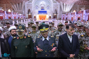 تجدید میثاق فرمانده قرارگاه پدافند خاتم الانبیاء(ص) با حضرت امام(س) 