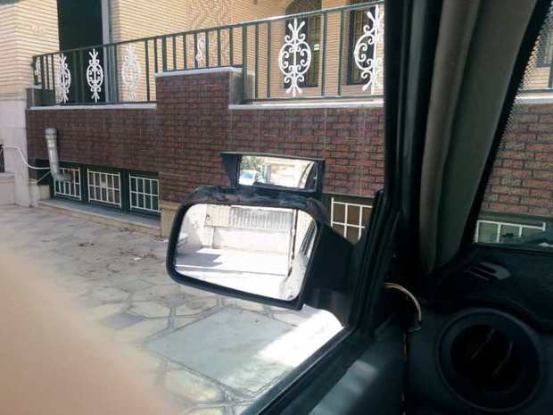 آینه بغل خودرو با امکان پوشش نقاط کور در شیراز ساخته شد
