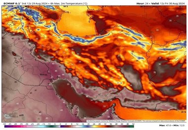 نقشه هوای گرم در هفته دوم شهریور 1403/ این مناطق بارانی می شوند + اسامی