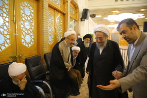 مراسم اولین سالگرد علامه حسن زاده آملی (ره) در حرم حضرت معصومه (س)‎‎