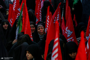 عزاداری ظهر عاشورا در جوار مقتل رهبر شهید انقلاب