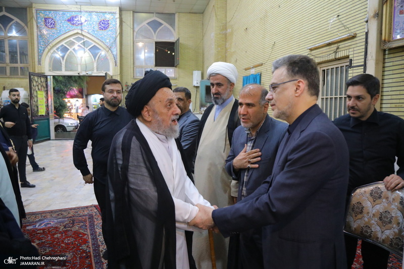 مراسم ترحیم آیت الله العظمی محفوظی (ره) در مسجد رفعت قم