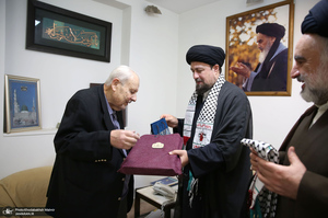 دیدار صلاح زواوی سفیر سابق فلسطین با سید حسن خمینی