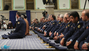 دیدار فرماندهان نیروی هوایی و پدافند هوایی ارتش با رهبر معظم انقلاب