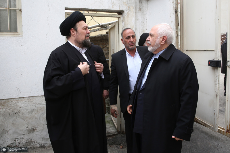 دیدار دکتر ظریف  معاون راهبردی رئیس جمهور و جمعی از مدیران با سید حسن خمینی