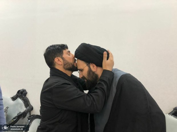 دیدار ابوعلی جواد معروف به «سپر سید» با سید علی خمینی + تصاویر/ محافظ ویژه شهید سیدحسن نصرالله کیست؟