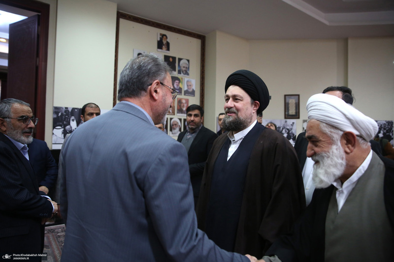 دیدار جمعی از جانبازان با سید حسن خمینی