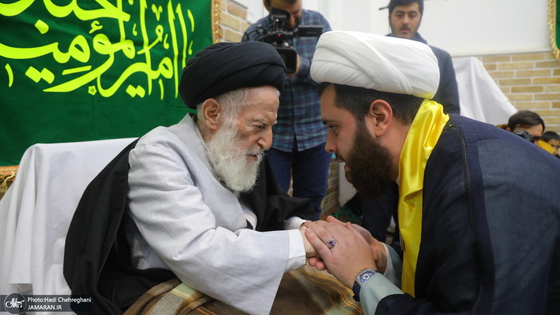 عمامه گذاری طلاب توسط مراجع عظام تقلید در روز میلاد امام علی (ع)‎