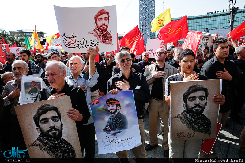 وداع باشکوه مردم تهران با شهید محسن حججی