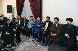 دیدار جمعی از معلولین موسسه شهید ناصر قربانی شهرستان ملارد با سید حسن خمینی