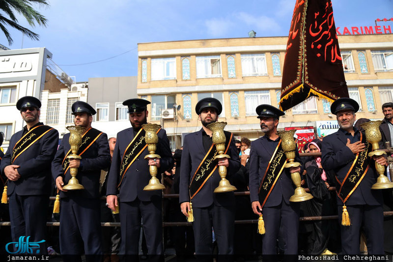 دسته عزاداری خادمان حرم حضرت معصومه ( س) در روز شهادت امام رضا (ع)
