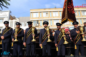 دسته عزاداری خادمان حرم حضرت معصومه ( س) در روز شهادت امام رضا (ع)