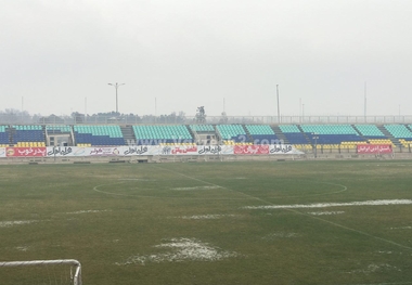 تصویر از آب گرفتگی در تمرین پرسپولیس