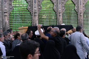 مراسم خاکسپاری پیکر مرحوم محمدعلی جماعتی (ره) در حرم امام خمینی (س)