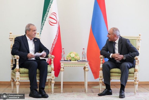 مهمترین نکته ای که پزشکیان به نخست وزیر ارمنستان گفت + عکس