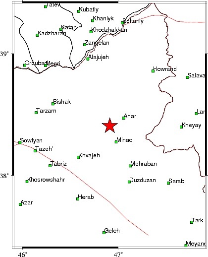 زمین لرزه 3.5 ریشتری در اهر