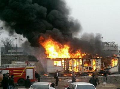 آتش سوزی خاصی در انبار نفت ارومیه اتفاق نیفتاده است  فقط یک کانکس آتش گرفت